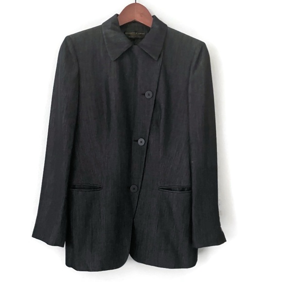 Donna Karan Essentials Made in Italy Wool Blazer – Elegant Minimalist Look, US 4 - Picture 1 of 17